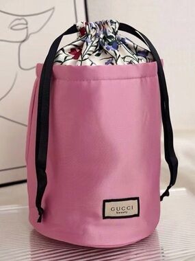 Gucci GWP Pink Drawstring Bucket Bag
